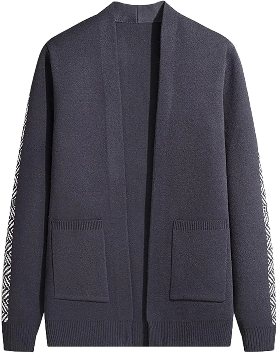 Mens Sweater Jacket Men's V Neck Cardigan Open Front Lightweight Knit Drape Cape Sweaters with Pockets