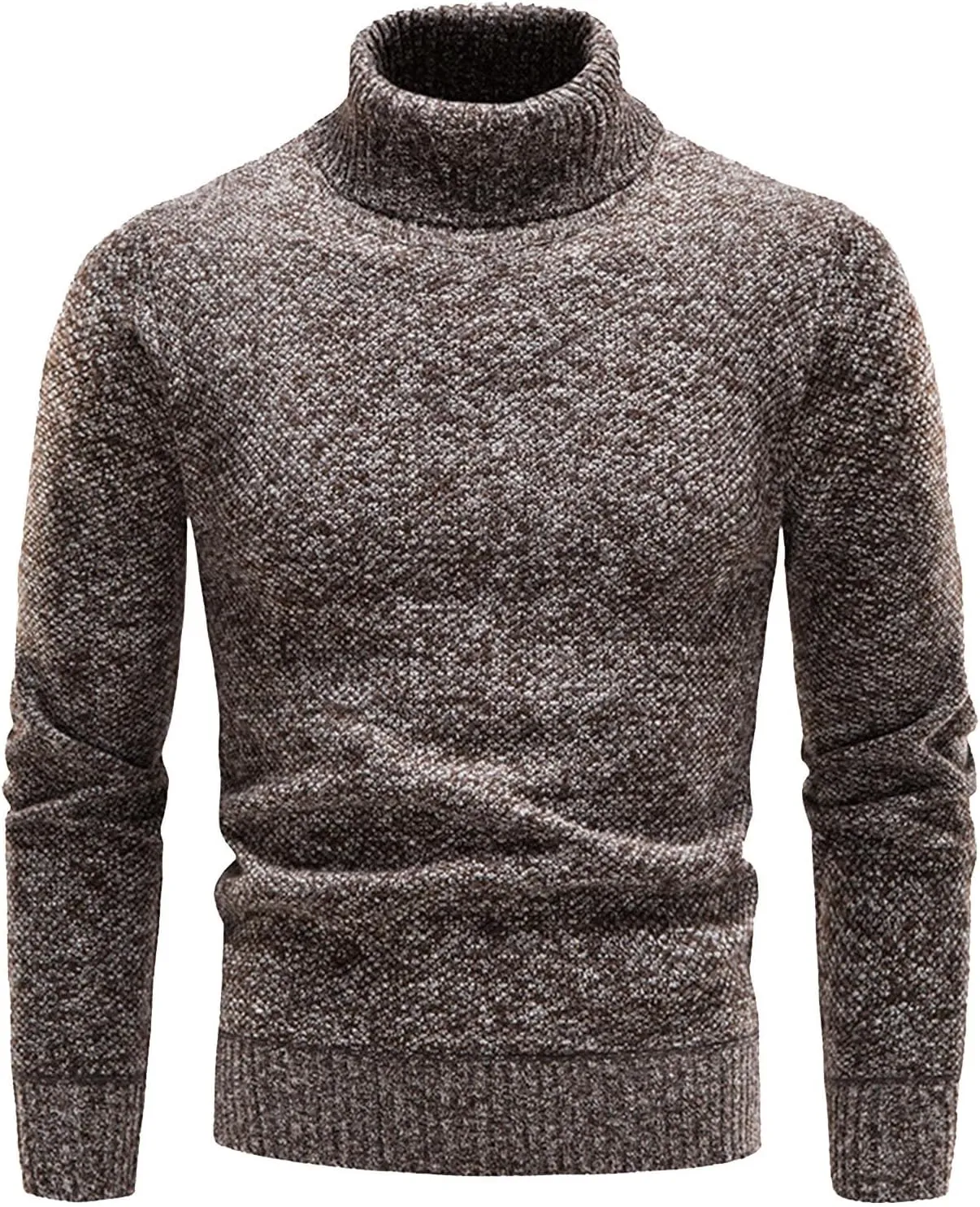 Mens Sweater Men's Cardigan Sweaters Turtleneck Long Sleeve Knitted Big and Tall Slim Fit Workout Cable Knit Fleece