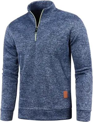 Mens Sweater Men's Quarter Zip Henley Shirts Knit Sweater Dress Long Sleeve Pullover Sweaters Turtleneck T-Shirts