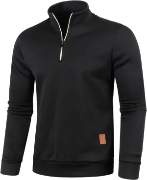Mens Sweater Men's Quarter Zip Henley Shirts Knit Sweater Dress Long Sleeve Pullover Sweaters Turtleneck T-Shirts