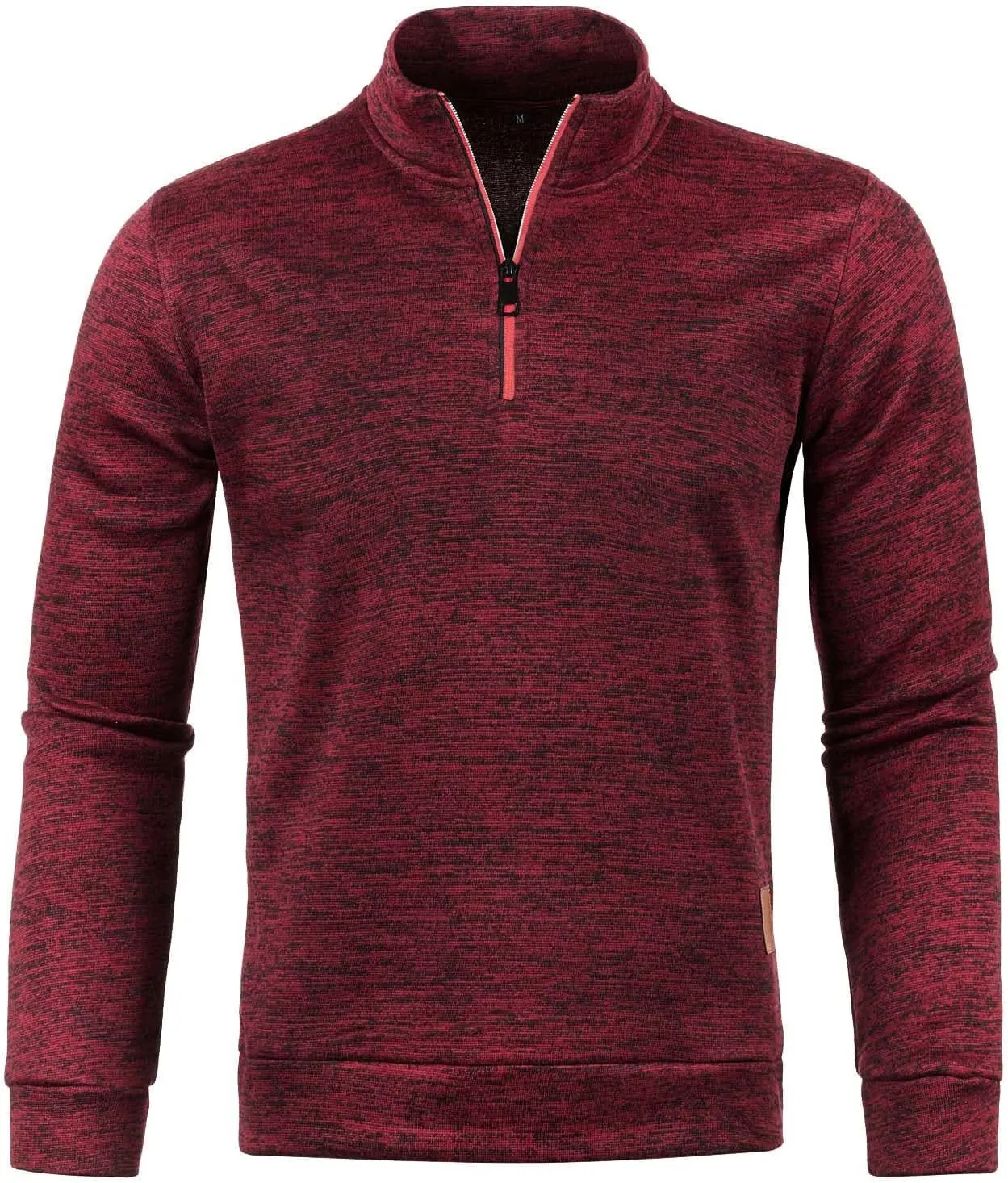Mens Sweater Men's Quarter Zip Henley Shirts Knit Sweater Dress Long Sleeve Pullover Sweaters Turtleneck T-Shirts