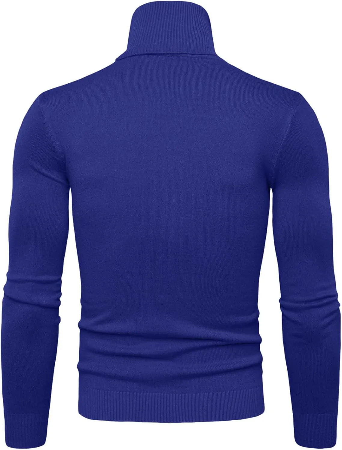 Mens Sweater Men's Solid Long Sleeve Ribbed Slim Fit Baselayer Knitted Pullover Turtleneck Sweater T-Shirts Shirts
