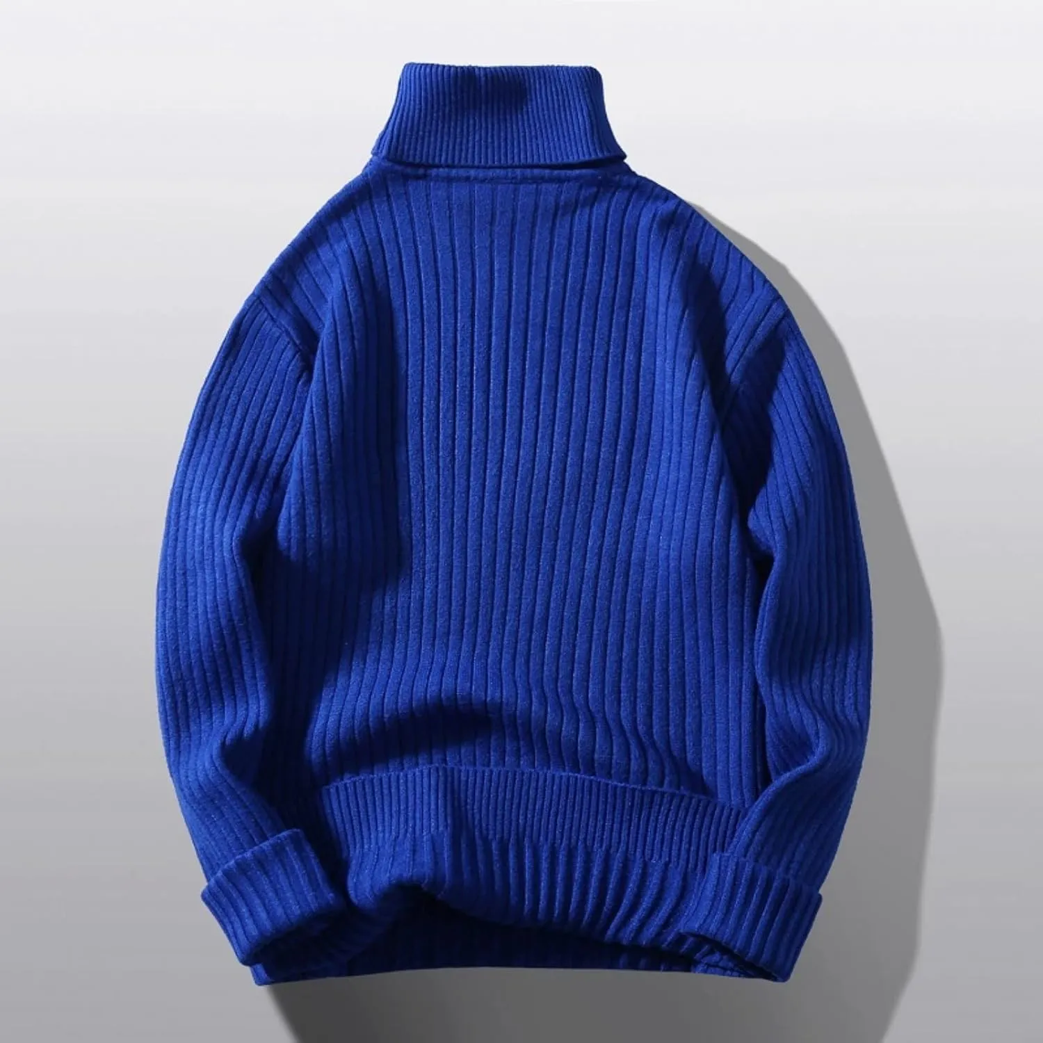 Mens Sweater Men's Turtleneck Sweater Pullover Twisted Pattern Loose Thick Winter Long Sleeve Cable Knit Sweaters