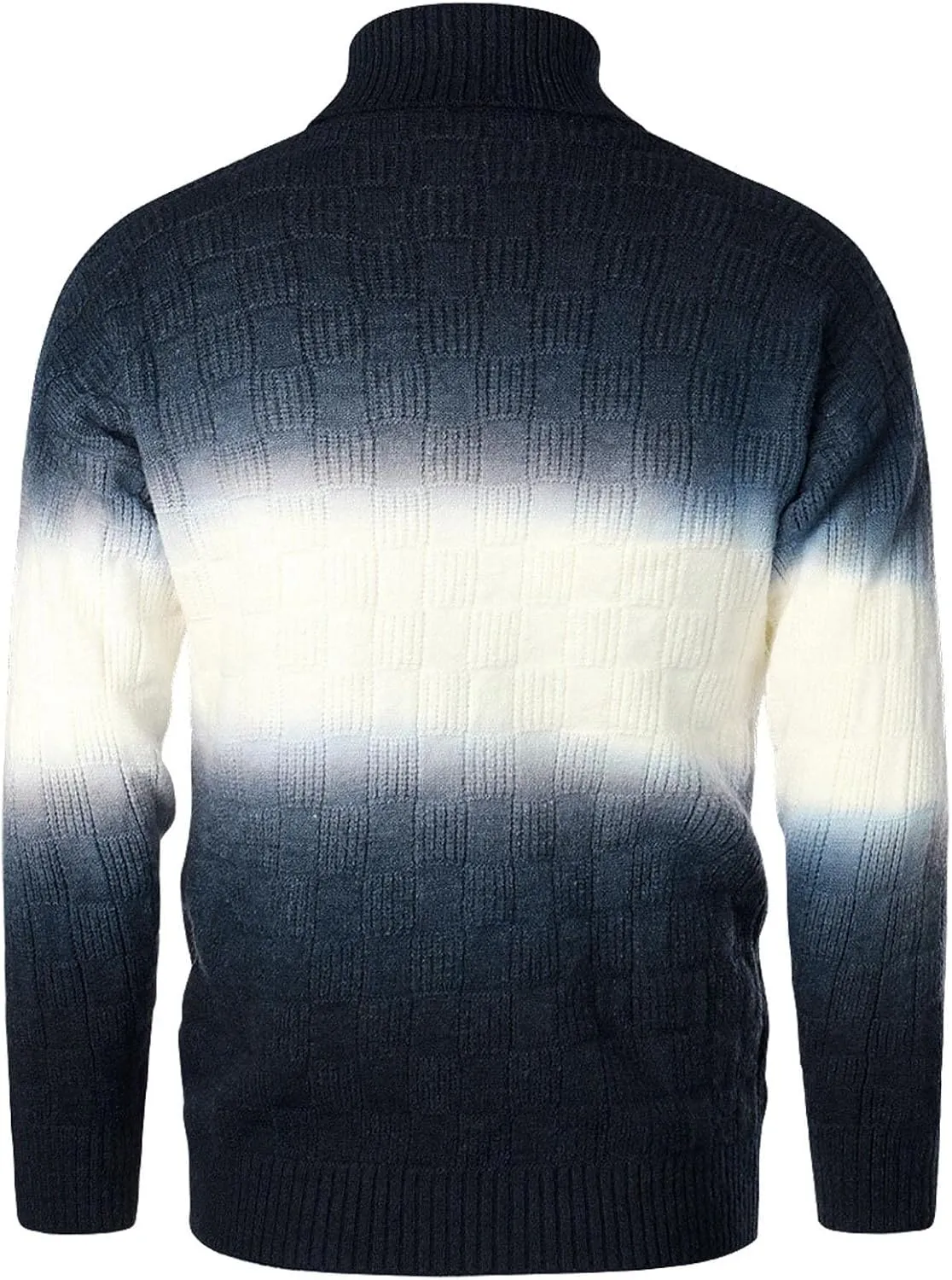 Mens SweatersMen's Gradient Turtleneck Sweaters Long Sleeve Slim Fit Ribbed Knit Wool Thermal Pullover Sweater Tops