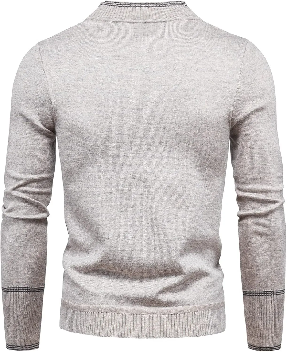 Mens SweatersMen's Solid Basic Ribbed Slim Fit Knitted Pullover Turtleneck Sweaters Long Sleeve Thermal Baselayers