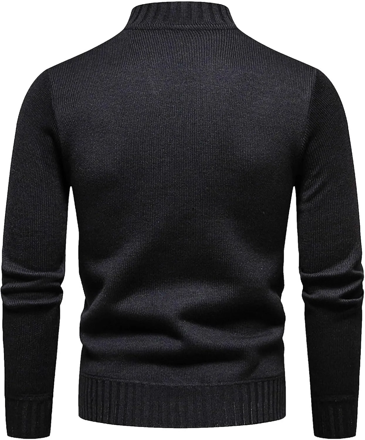 Mens SweatersMen's Solid Turtleneck T-Shirts Long Sleeve Shirt Thermal Baselayer Ribbed Pullover Sweaters Sweatshirt