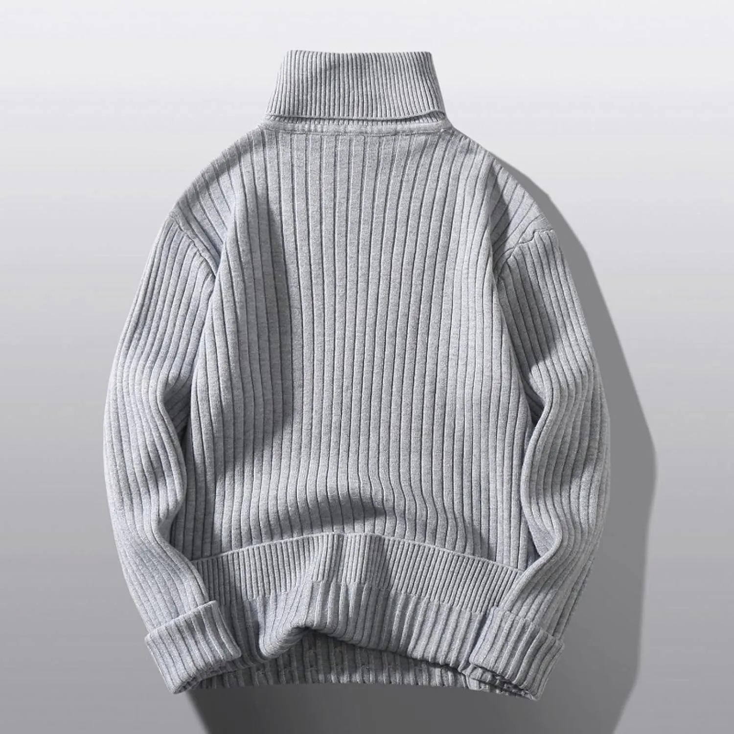 Mens SweatersMen's Turtleneck Sweater Pullover Twisted Pattern Loose Thick Winter Long Sleeve Cable Knit Sweaters
