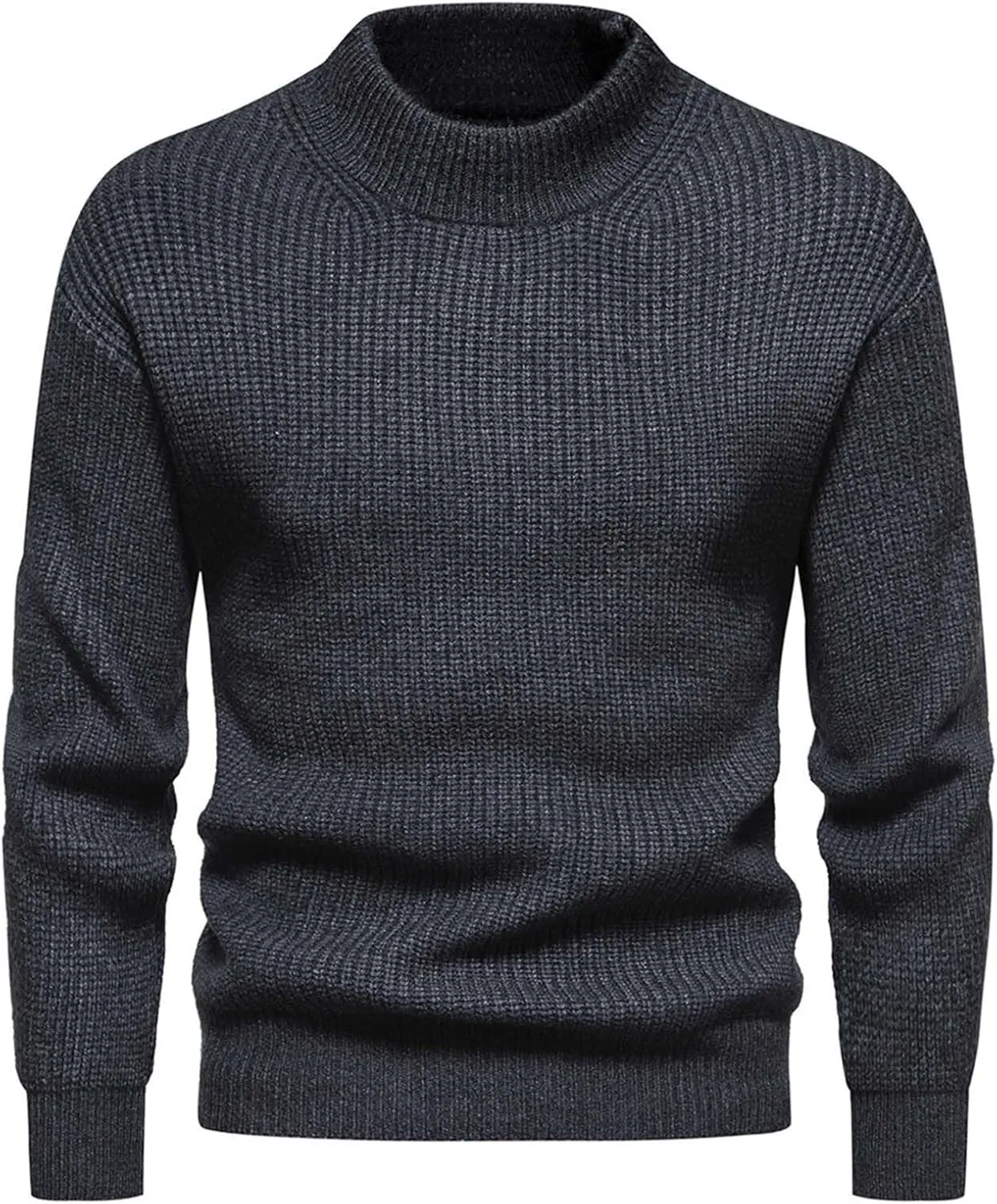 Mens Turtleneck Men's Long Sleeve Slim Fit Turtleneck Sweater Casual Knitted Twisted Pullover Solid Sweaters Coat