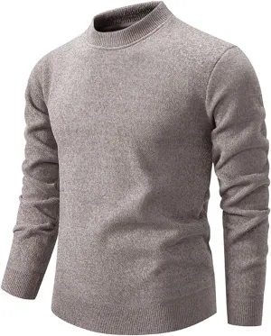 Mens Turtleneck Men's Mock Neck Turtleneck Knitted Sweaters Long Sleeve Pullover Thick Warm Slim Fit Tops Undershirts