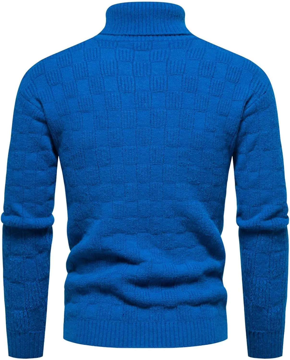 Mens Turtleneck Men's Solid Turtleneck Sweater Long Sleeve Slim Fit Ribbed Knit Wool Thermal Pullover Sweater Cardigan