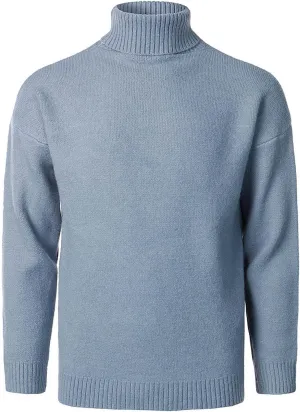 Mens Turtleneck Men's Solid Turtleneck Sweaters Long Sleeve Loose Fit Ribbed Knit Wool Thermal Pullover Sweatshirts