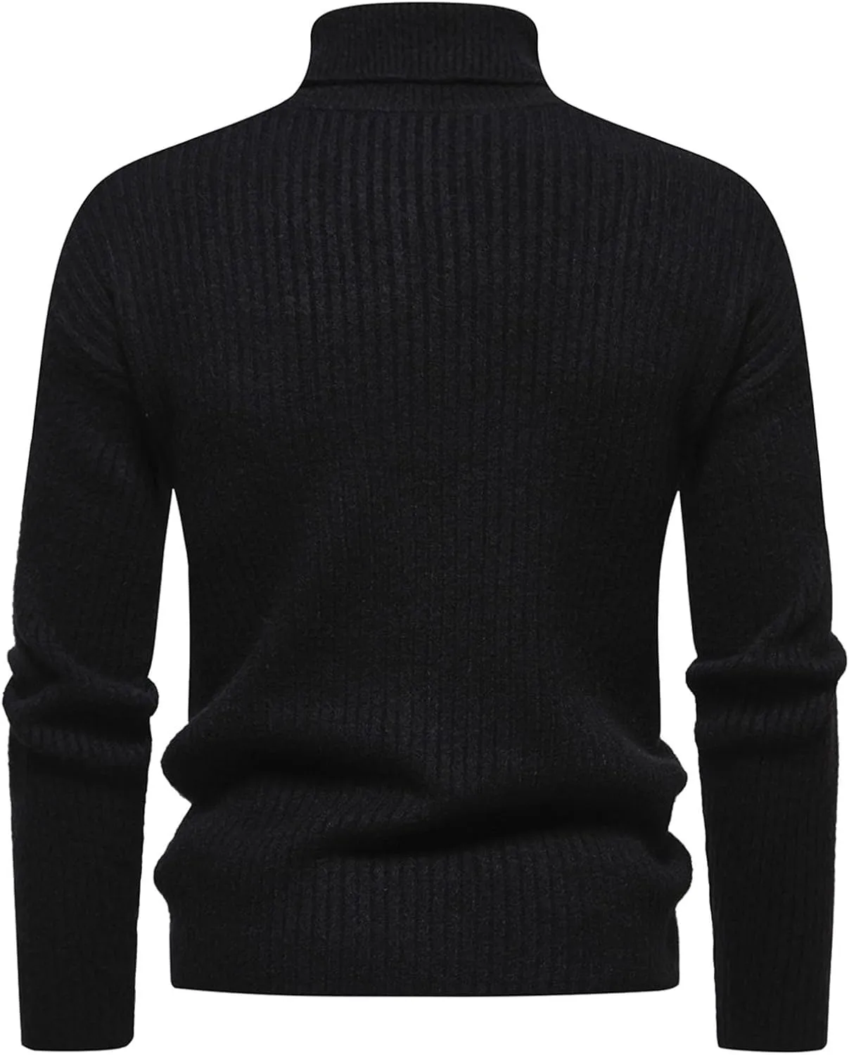 Mens Turtleneck Men's Solid Turtleneck Sweaters Long Sleeve Slim Fit Ribbed Knit Wool Thermal Pullover Coat Jumper