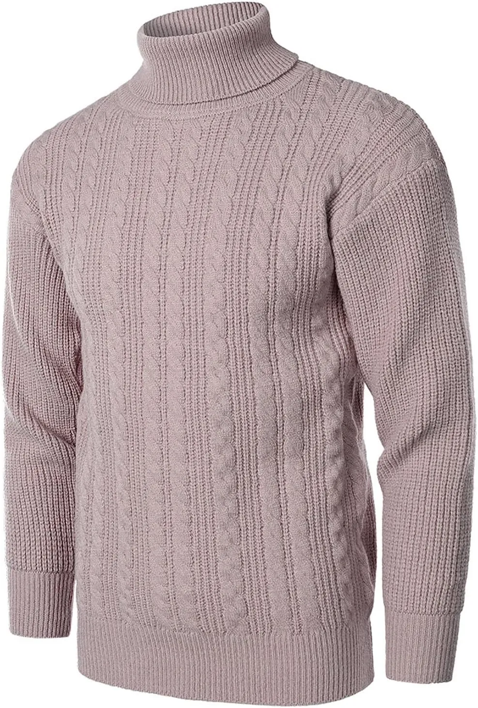 Mens Turtleneck Men's Solid Turtleneck Sweaters Long Sleeve Slim Fit Ribbed Knit Wool Thermal Pullover Sweatshirts
