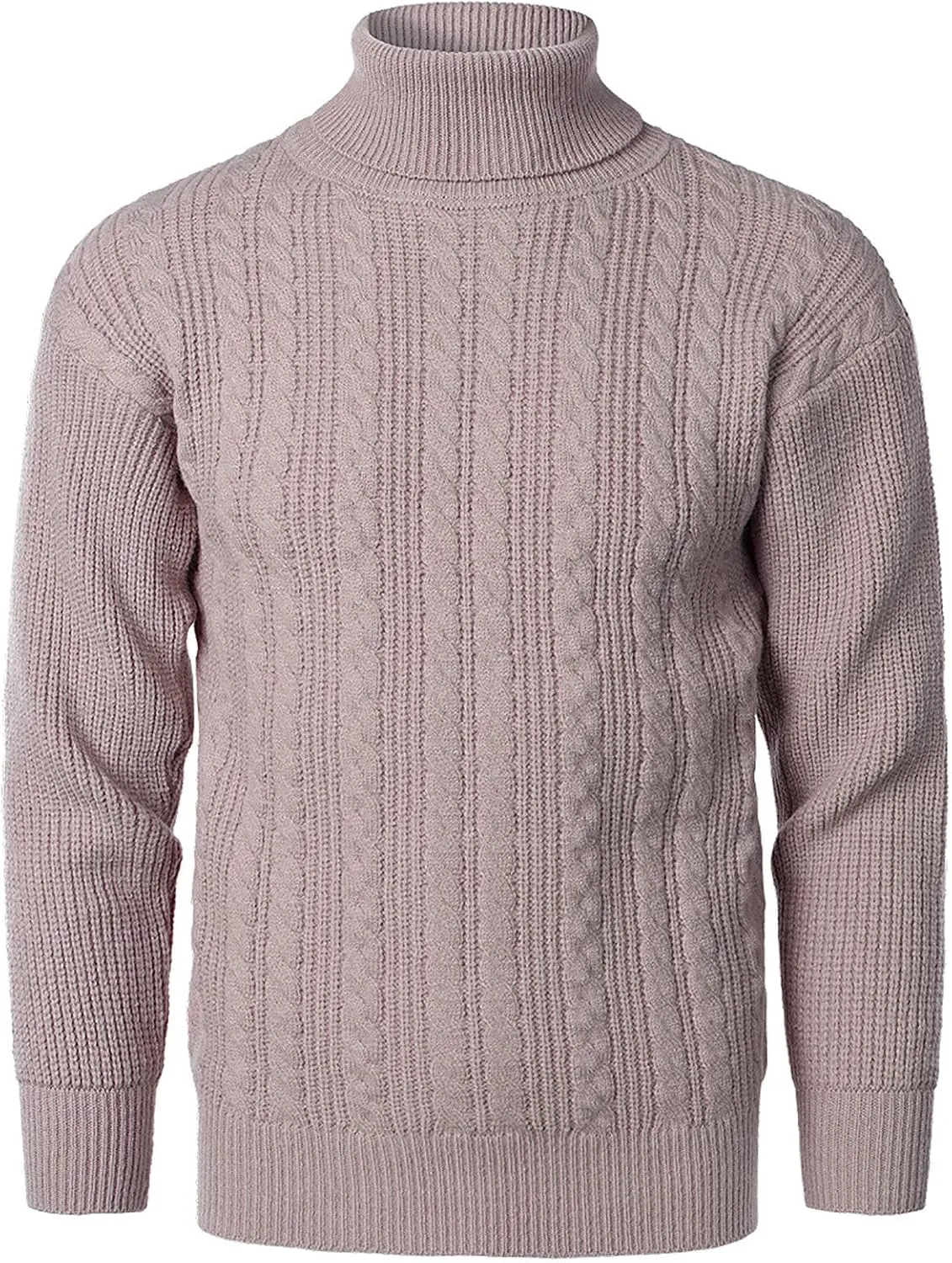 Mens Turtleneck Men's Solid Turtleneck Sweaters Long Sleeve Slim Fit Ribbed Knit Wool Thermal Pullover Sweatshirts