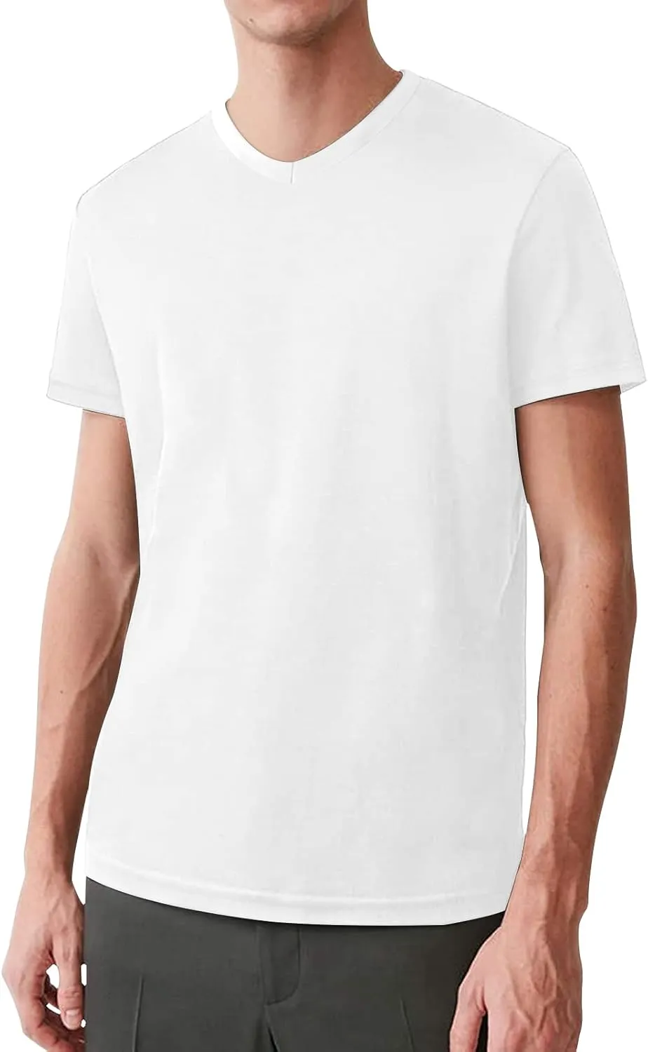 Natural Feelings T-Shirts Mens Undershirts Cotton Mens Shirts Casual Tshirts Shirts for Men Pack Crew & V Neck