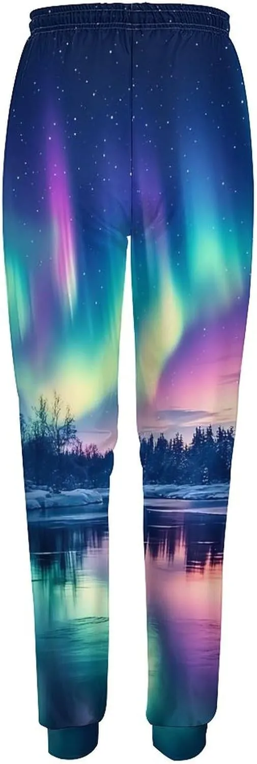 Northern Lights Sweatpants Women Print Yoga Pants Jogger Pants Trousers Pants Casual Lounge Pants