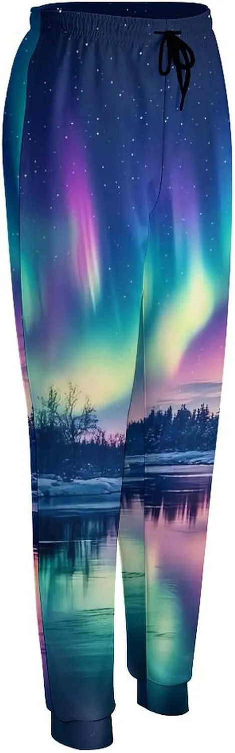 Northern Lights Sweatpants Women Print Yoga Pants Jogger Pants Trousers Pants Casual Lounge Pants