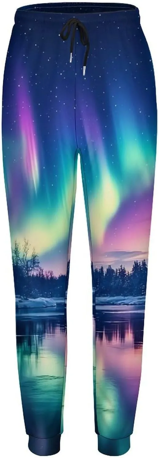 Northern Lights Sweatpants Women Print Yoga Pants Jogger Pants Trousers Pants Casual Lounge Pants