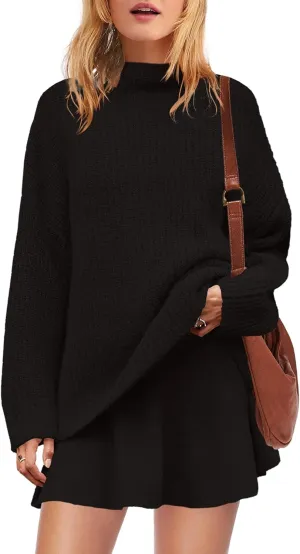 SENSERISE Womens Sweater Skirt Set 2 Piece Outfits Matching Lounge Sets Turtleneck Knit Tops Mini Dress