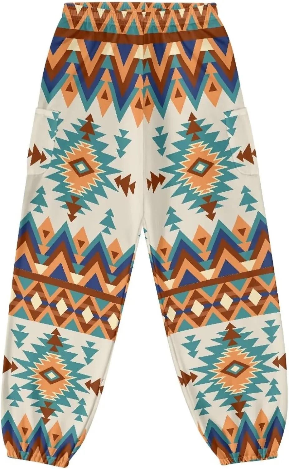 Suobstales Women's Harem Pants Thai Pants for Beach & Lounge High Waisted Flowy Boho Pants Genie Pants Yoga Pants Trousers
