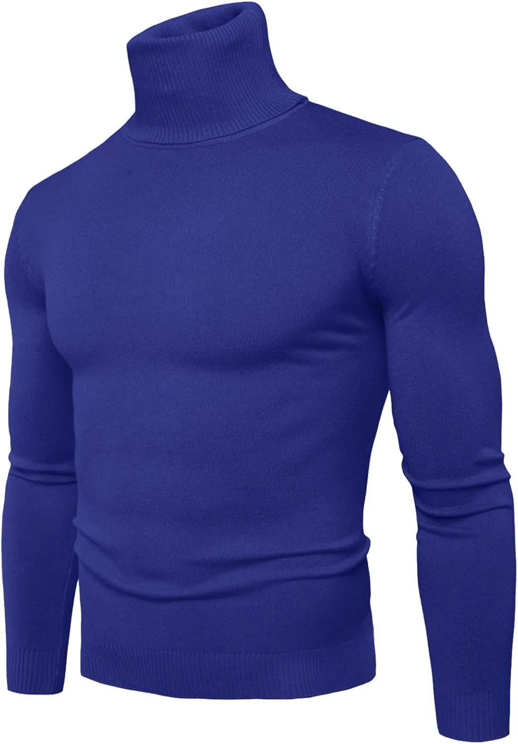 Sweaters for Men Men's Solid Long Sleeve Ribbed Slim Fit Baselayer Knitted Pullover Turtleneck Sweater T-Shirts Shirts
