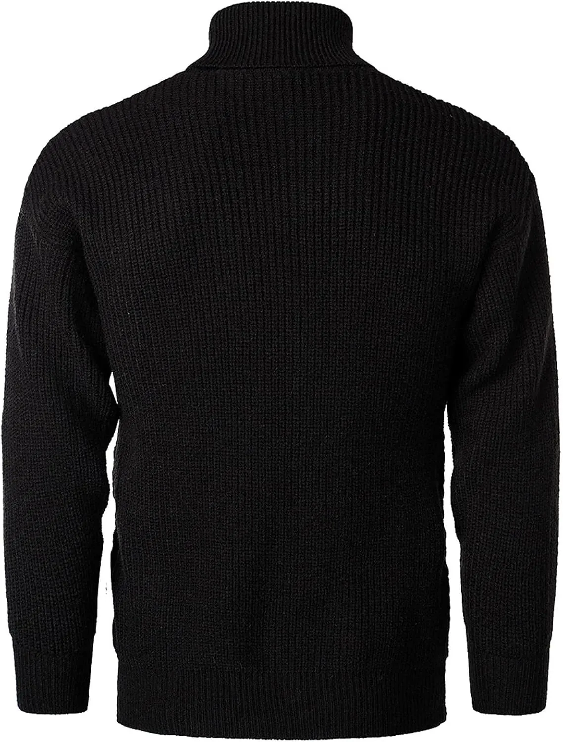 Sweaters for Men Men's Solid Turtleneck Sweaters Long Sleeve Slim Fit Ribbed Knit Wool Thermal Pullover Sweatshirts