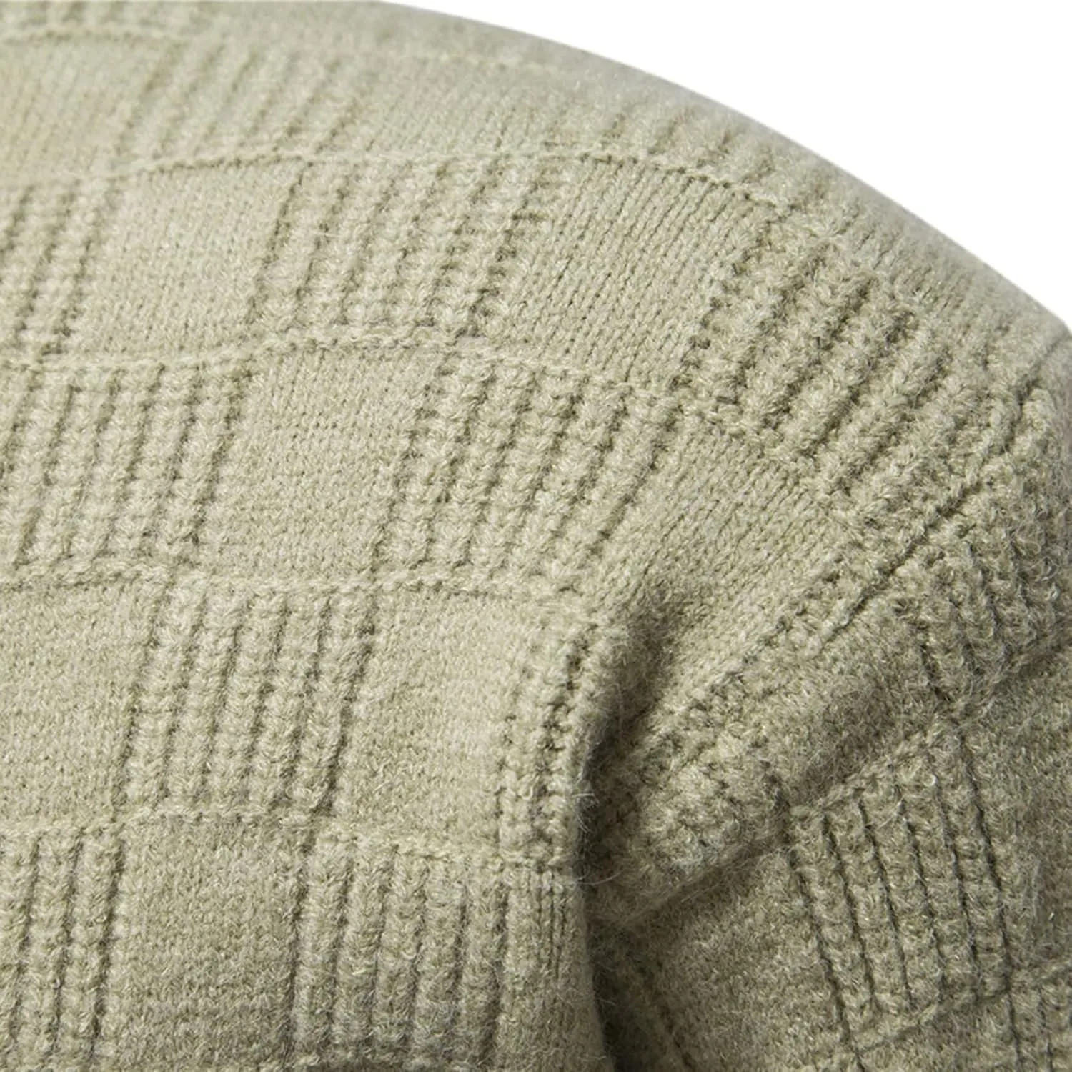 Sweaters for Men Men's Solid Turtleneck Sweaters Long Sleeve Slim Ribbed Knit Wool Thermal Pullover Sweater Cardigan