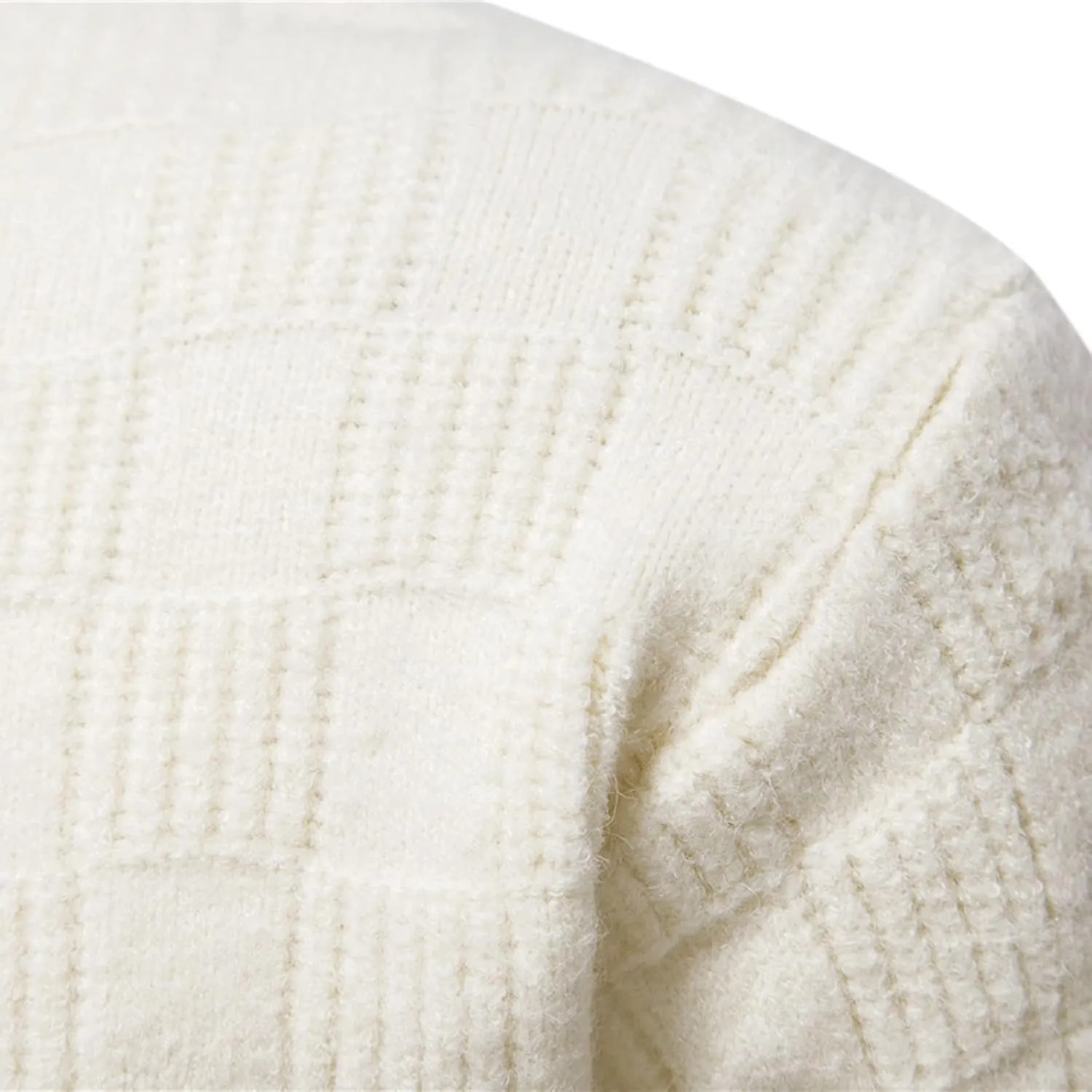 Sweaters for Men Men's Solid Turtleneck Sweaters Long Sleeve Slim Ribbed Knit Wool Thermal Pullover Sweater Cardigan