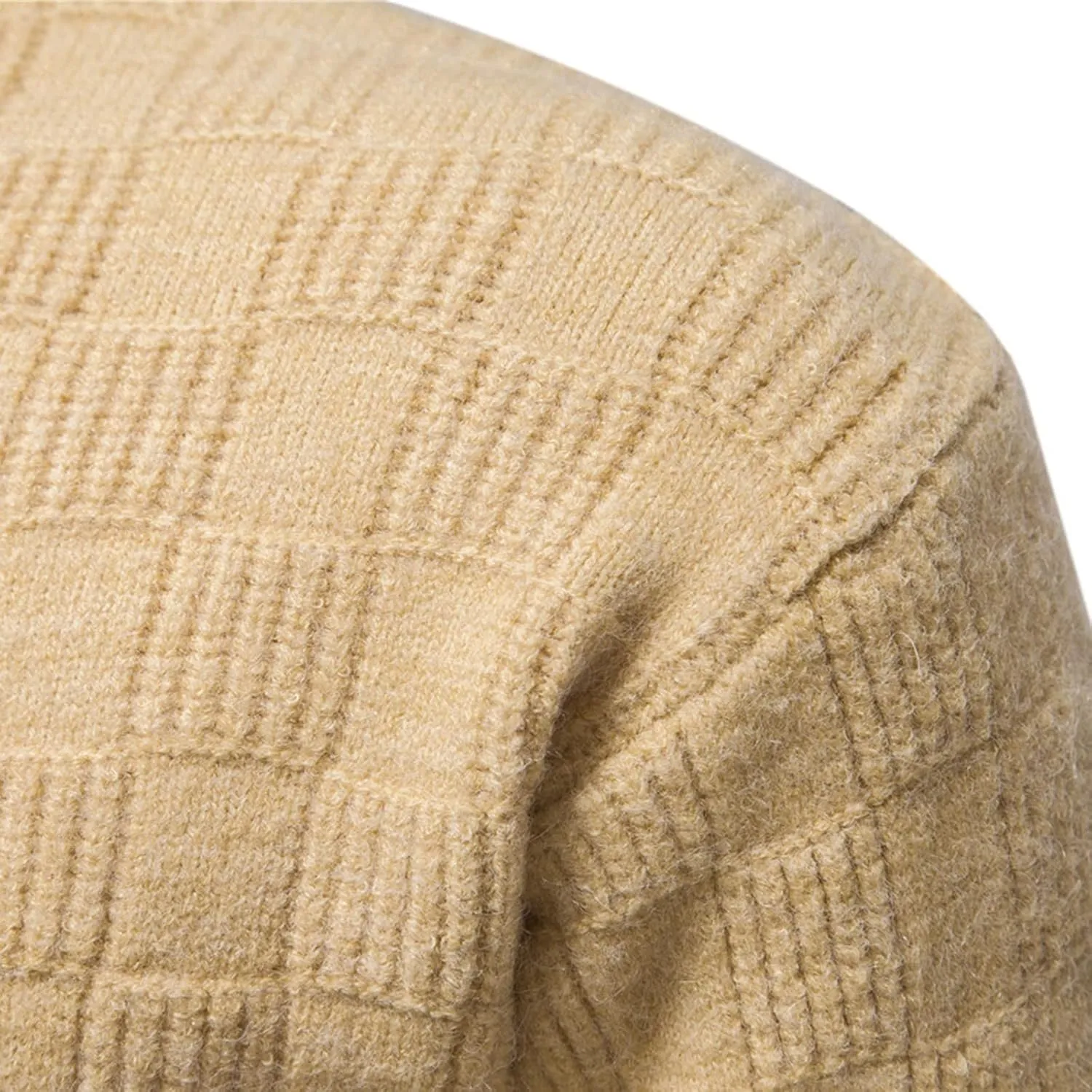 Sweaters for Men Men's Solid Turtleneck Sweaters Long Sleeve Slim Ribbed Knit Wool Thermal Pullover Sweater Cardigan