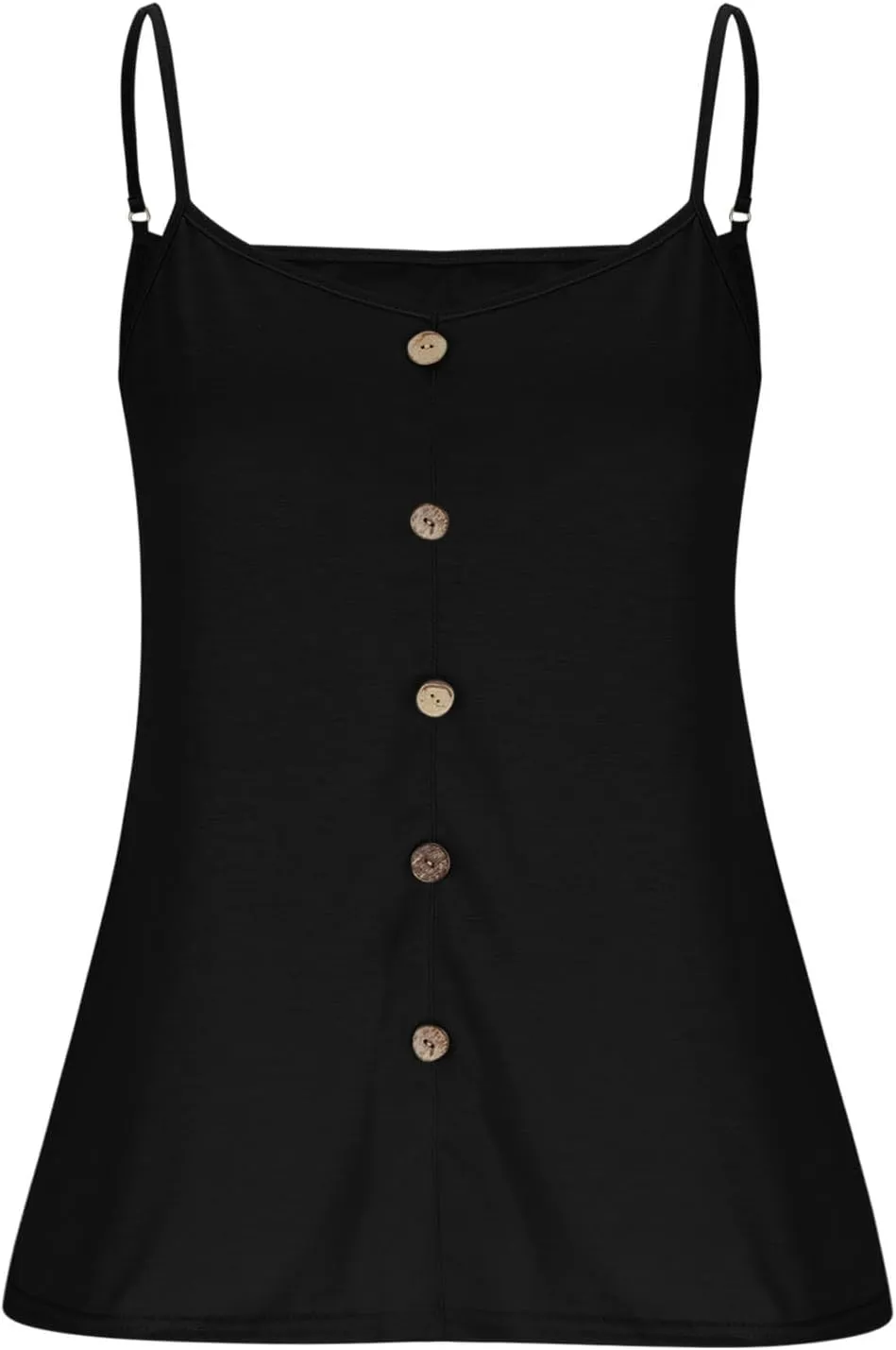 TARIENDY Plus Size Tank Top for Women Loose Casual Summer Flowy Cami Tops Button Lightweight Plain Sleeveless V Neck Shirts
