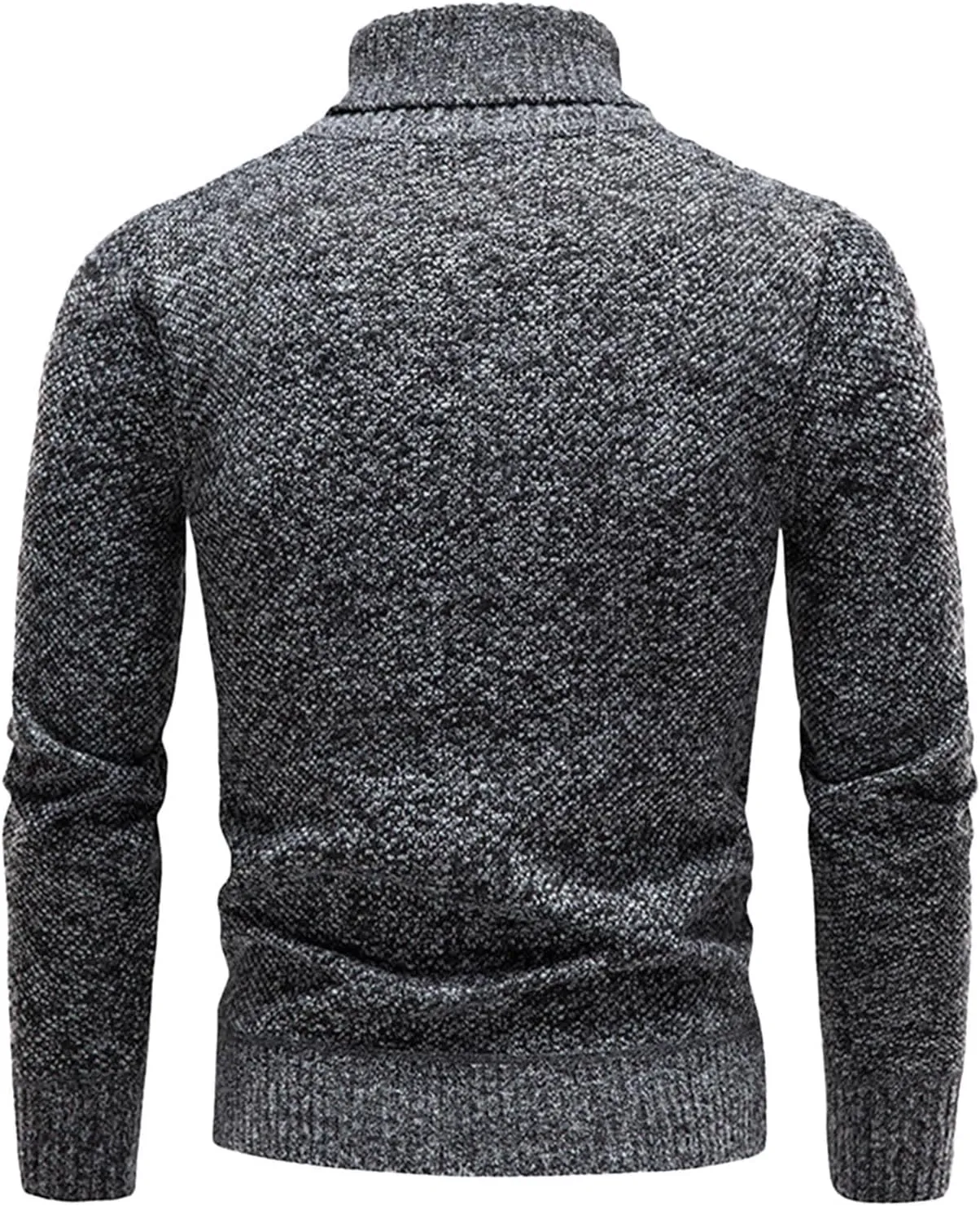 Turtleneck Men Men's Cardigan Sweaters Turtleneck Long Sleeve Knitted Big and Tall Slim Fit Workout Cable Knit Fleece