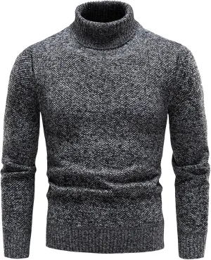 Turtleneck Men Men's Cardigan Sweaters Turtleneck Long Sleeve Knitted Big and Tall Slim Fit Workout Cable Knit Fleece