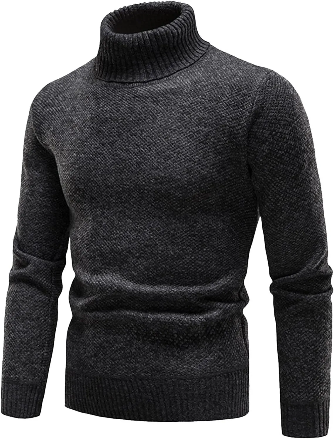 Turtleneck Men Men's Cardigan Sweaters Turtleneck Long Sleeve Knitted Big and Tall Slim Fit Workout Cable Knit Fleece