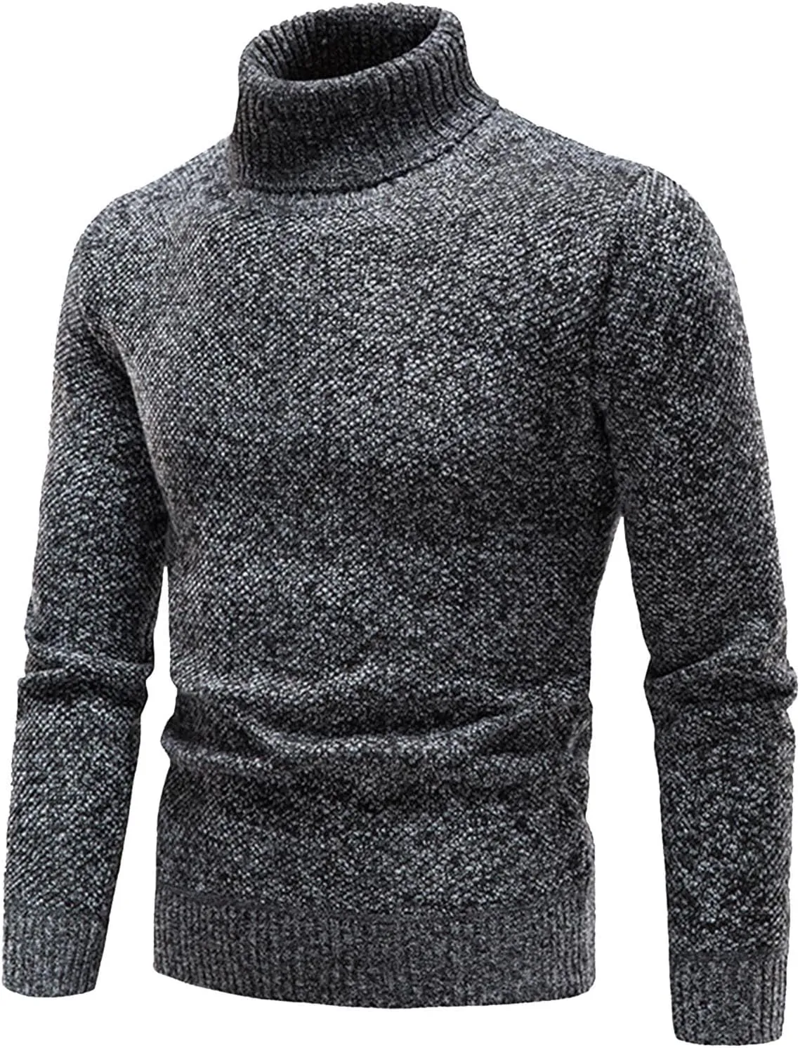 Turtleneck Men Men's Cardigan Sweaters Turtleneck Long Sleeve Knitted Big and Tall Slim Fit Workout Cable Knit Fleece