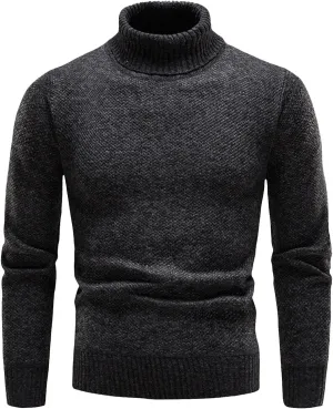 Turtleneck Men Men's Cardigan Sweaters Turtleneck Long Sleeve Knitted Big and Tall Slim Fit Workout Cable Knit Fleece