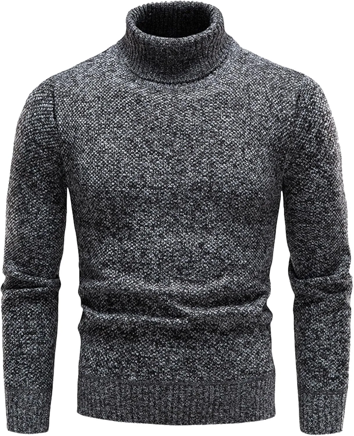 Turtleneck Men Men's Cardigan Sweaters Turtleneck Long Sleeve Knitted Big and Tall Slim Fit Workout Cable Knit Fleece