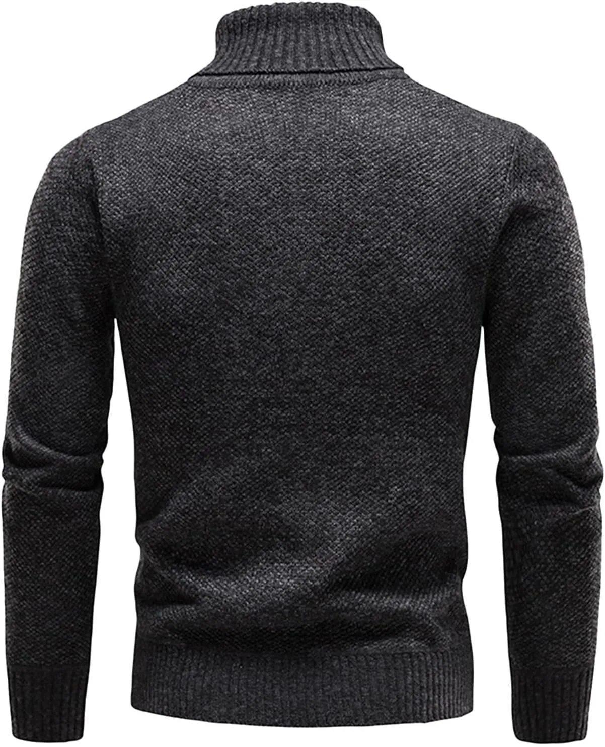 Turtleneck Men Men's Cardigan Sweaters Turtleneck Long Sleeve Knitted Big and Tall Slim Fit Workout Cable Knit Fleece