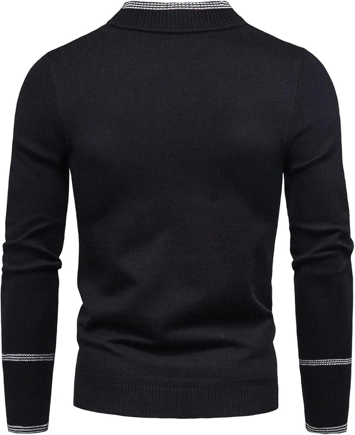 Turtleneck Men Men's Solid Basic Ribbed Slim Fit Knitted Pullover Turtleneck Sweaters Long Sleeve Thermal Baselayers