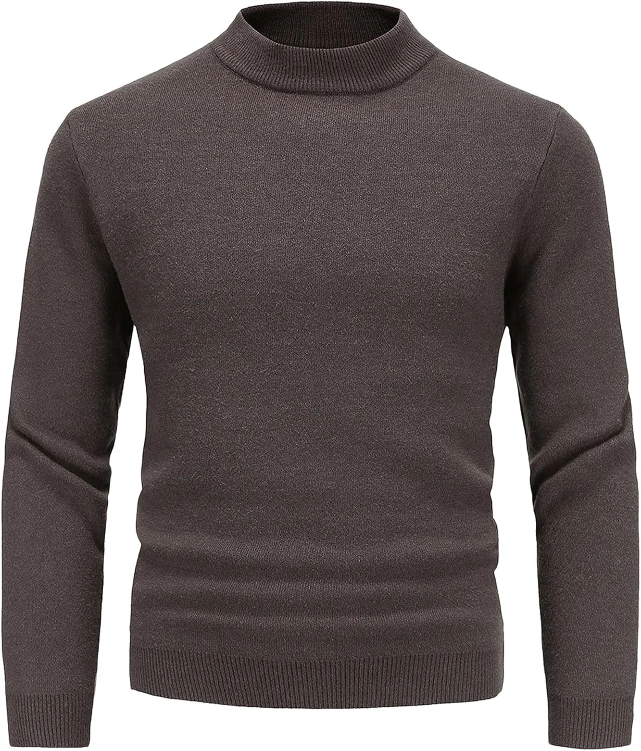 Turtleneck Men Men's Solid Turtleneck Sweaters Long Sleeve Slim Fit Ribbed Knit Thermal Pullover Sweater Baselayers