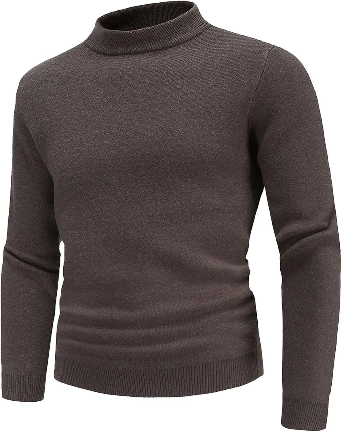 Turtleneck Men Men's Solid Turtleneck Sweaters Long Sleeve Slim Fit Ribbed Knit Thermal Pullover Sweater Baselayers