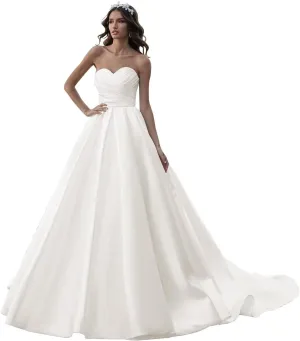 Verngo Lace Applique Wedding Dresses for Bride Mermaid Tulle Beach Bridal Gowns for Women with Train