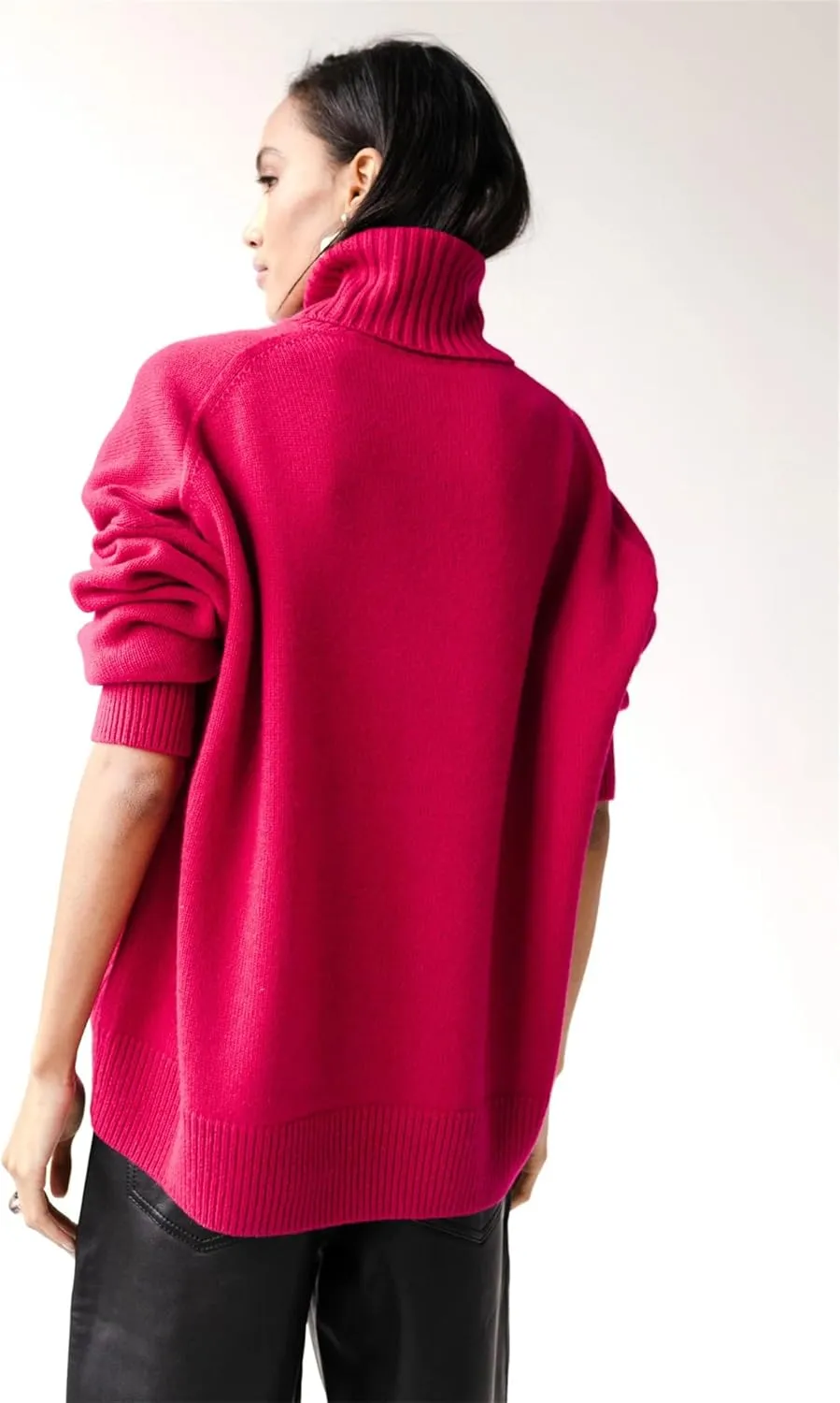 Winter Women's Thick Warm Knitted Sweater Oversize Turtleneck Pullovers Jumpers