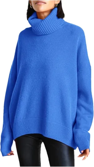 Winter Women's Thick Warm Knitted Sweater Oversize Turtleneck Pullovers Jumpers