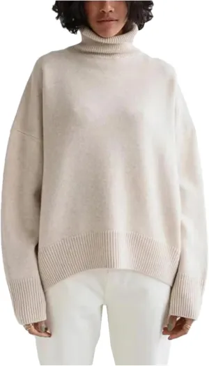 Winter Women's Thick Warm Knitted Sweater Oversize Turtleneck Pullovers Jumpers