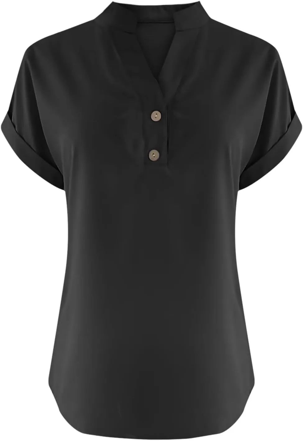 Women Cotton Linen Summer Shirts Guaze Tunic Tops Button V Neck Short Sleeve Blouses Loose Fit Ladies Clothes 2025