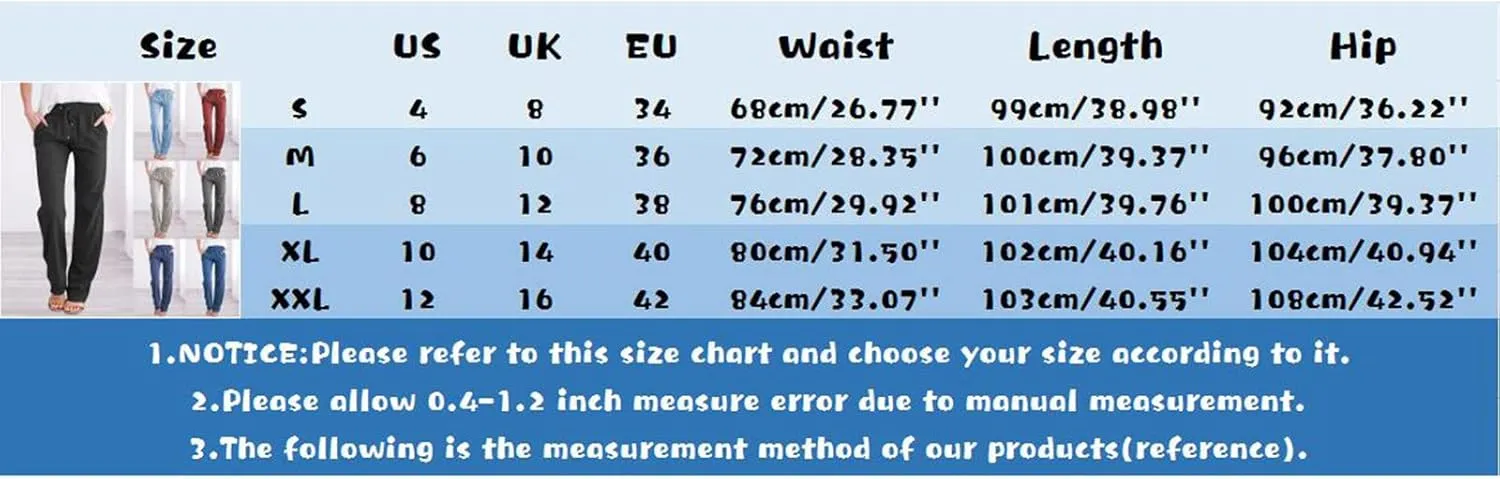 Women Wide Leg Linen Pants Summer High Waisted Palazzo Pants Drawstring Loose Fit Flowy Trousers with Pockets