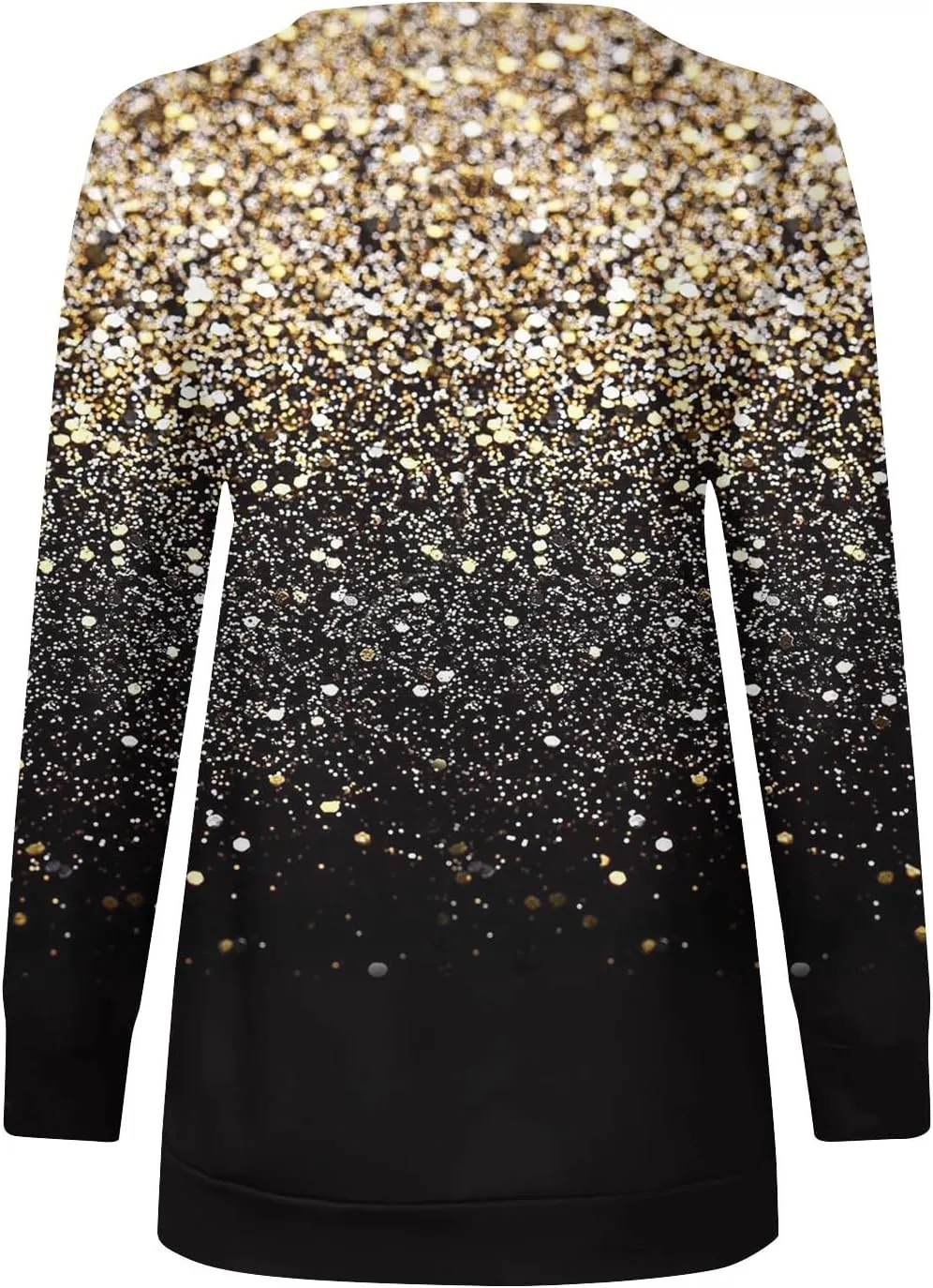 Womens 2024 Fall Trendy Sequin Glitter Sparkly Crew Neck Half Zip Long Sleeve Tops Comfy Star Sweatshirts