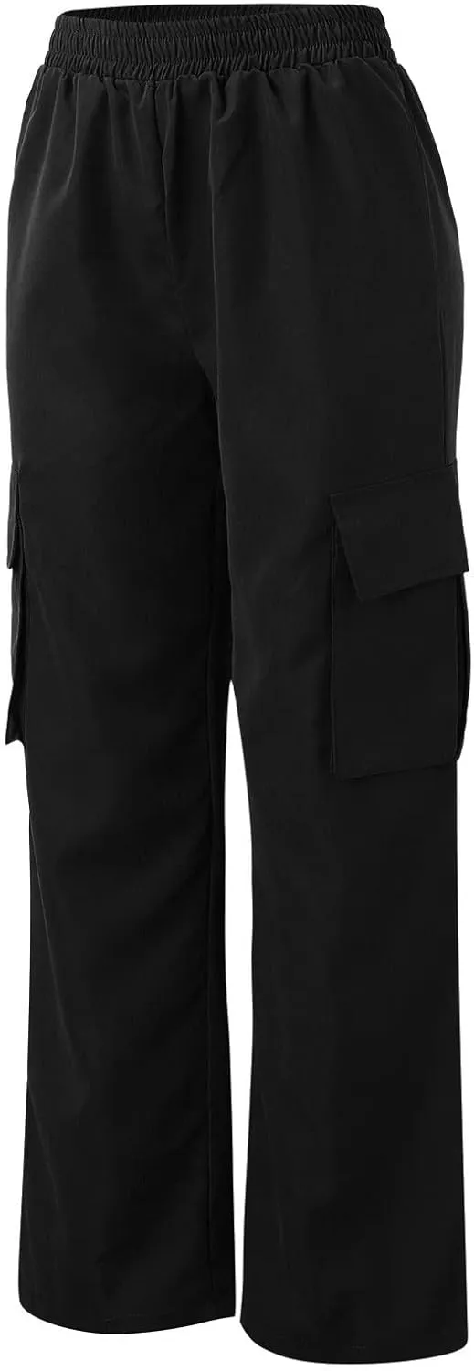 Women's Belt Less High Waisted Wide Leg Trousers Straight Leg Relaxed Style Casual Trousers Velour