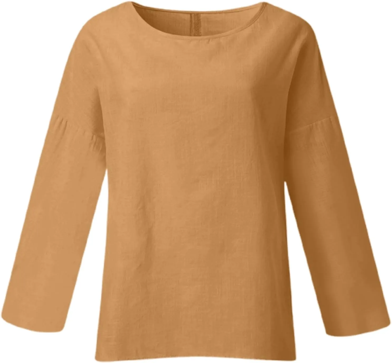 Womens Button Down Shirt V Neck Long Sleeve Cotton Linen Summer Casual 2025 Fashion Blouses Top Loose Fit Tops