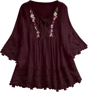 Women's Buttons Shirts Linen Roll-up Long Sleeve V Neck Summer Shirt Casual Loose Office Blouse Tunic Top